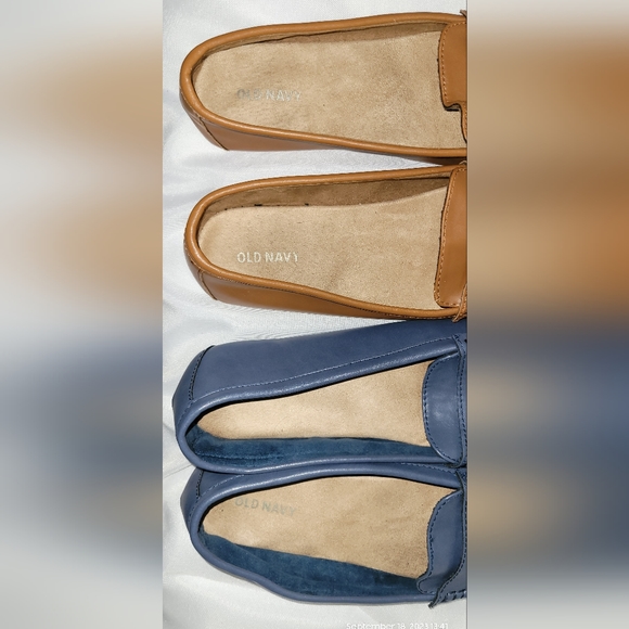 Old Navy Driving Loafers (2 pairs - 1 blue, 1 brown) Womens Size 8 - Picture 4 of 5
